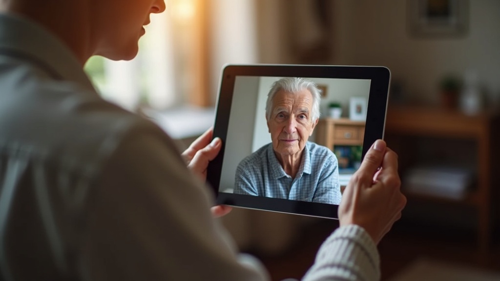 elderly video call tablet